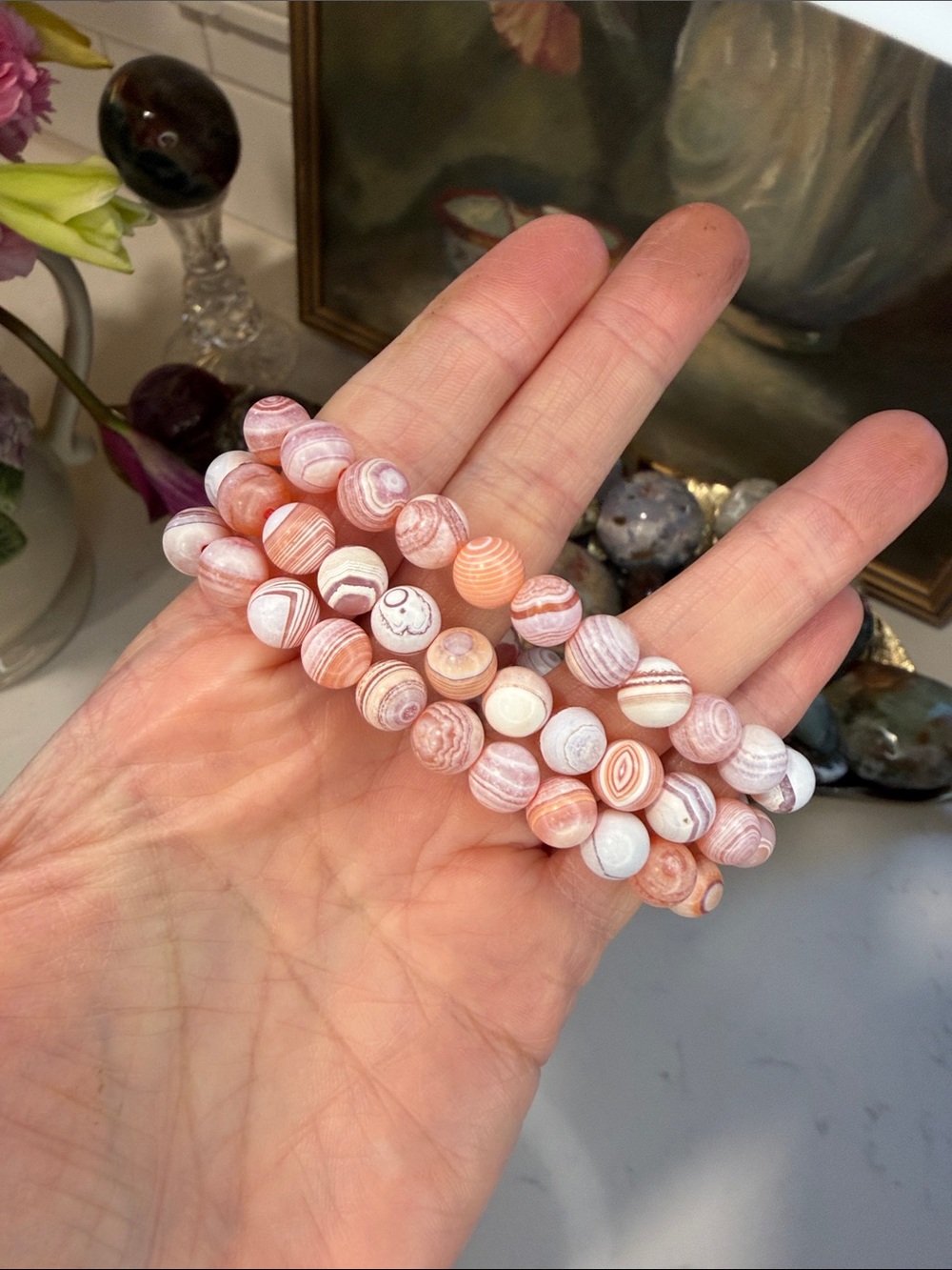 Medicine Dust Agate Bracelet (listing is for 1): B1135